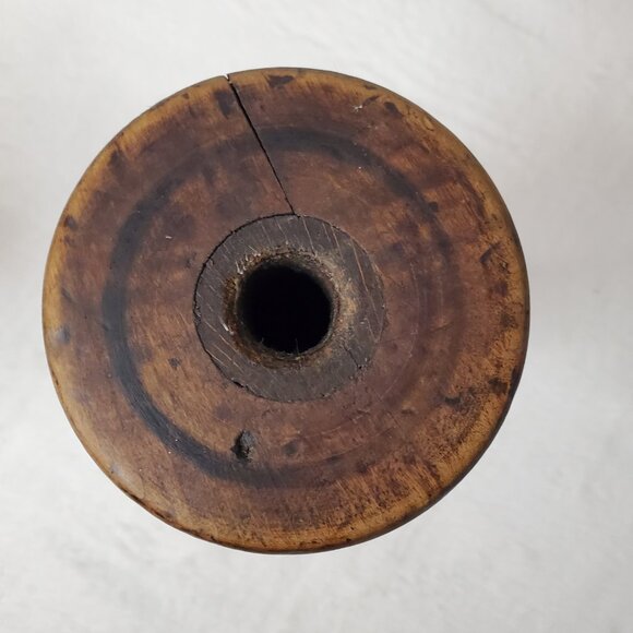 Vintage Wooden Textile Spools Primitive Home Decor Set of 3 Huge Medium Small - Picture 10 of 11